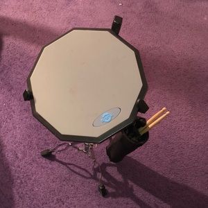 drum pad with stand and stick holder